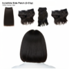 Invisible Side Patch (2‑Clip) – 100% Human Hair