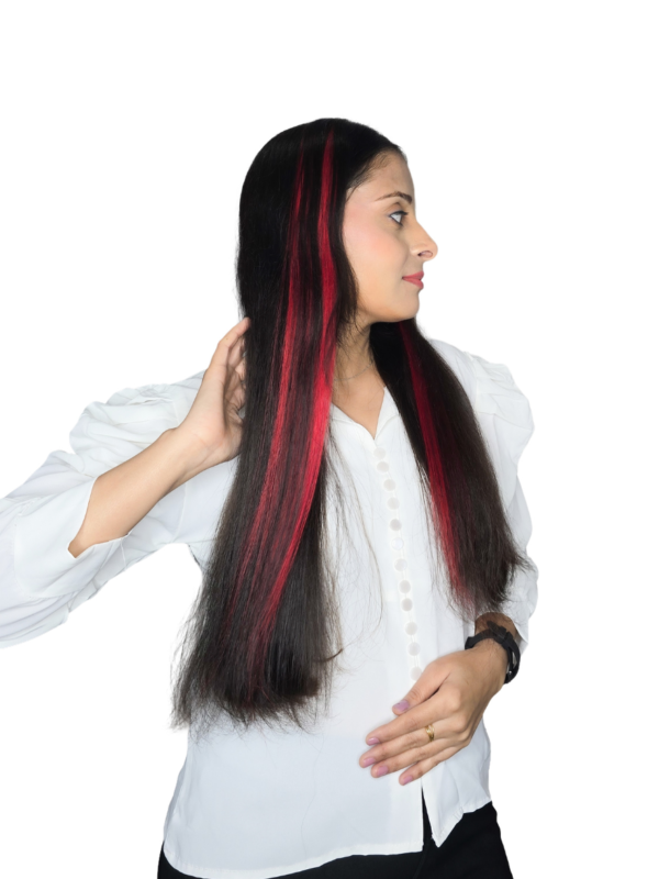 Normal Clip‑in Human Hair Streaks – 100% Human Hair