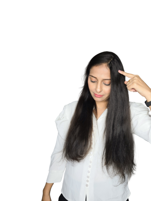 Invisible Side Patch (2‑Clip) – 100% Human Hair