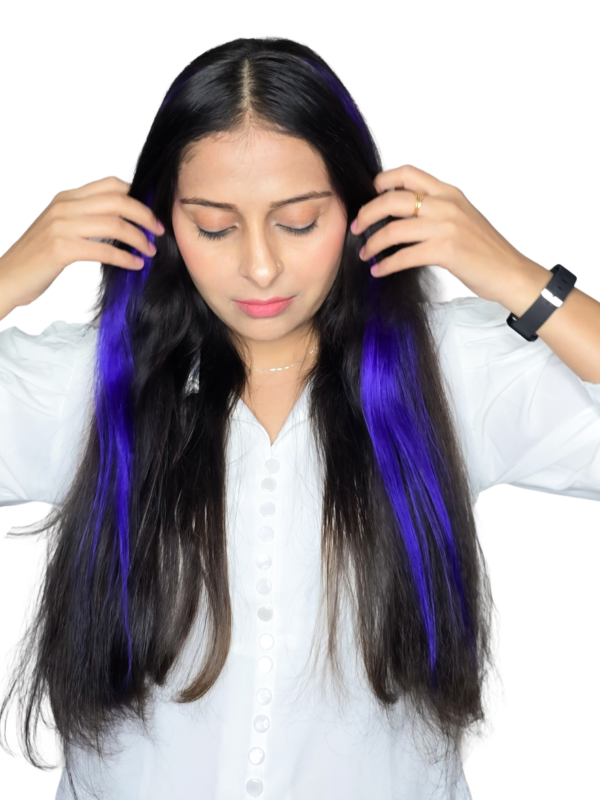 Invisible Clip‑in Human Hair Streaks – Premium Highlight Extensions
